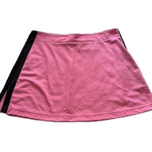 Bolle Sport Size 12 Hot Pink Athletic Skirt with Black Trim Zipper Back EUC